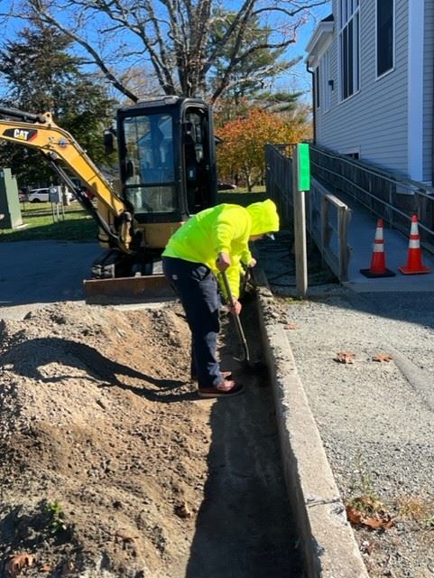 digging at town hall