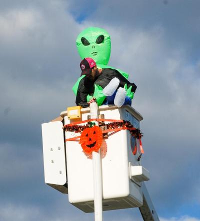 DPW employee during trunk or treat2025